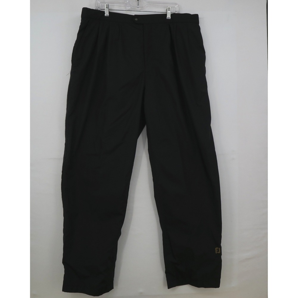 FootJoy DryJoys Golf Rain Pants Mens XL Black Waterproof Performance Trousers